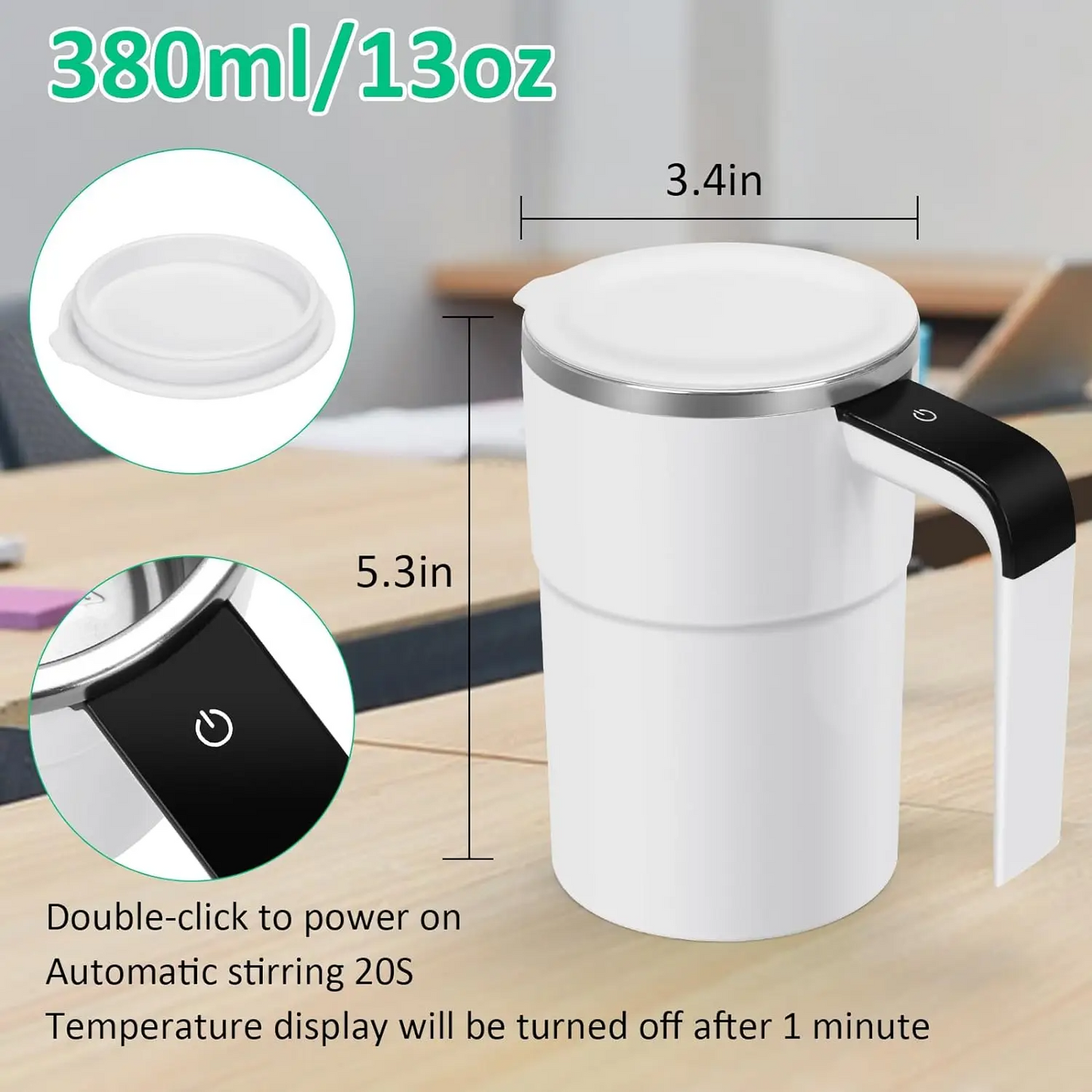 Self-Stirring Electric Coffee Mug